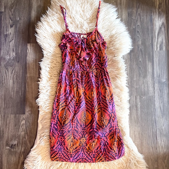 Red Camel Knee Length Sundress - Picture 4 of 8